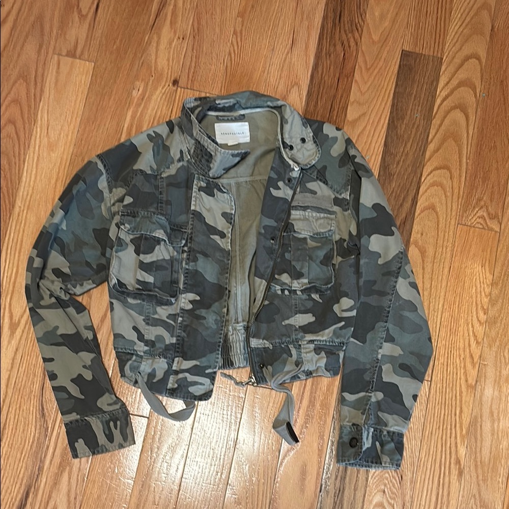 Current/Elliott Green and Gray Utility Jacket